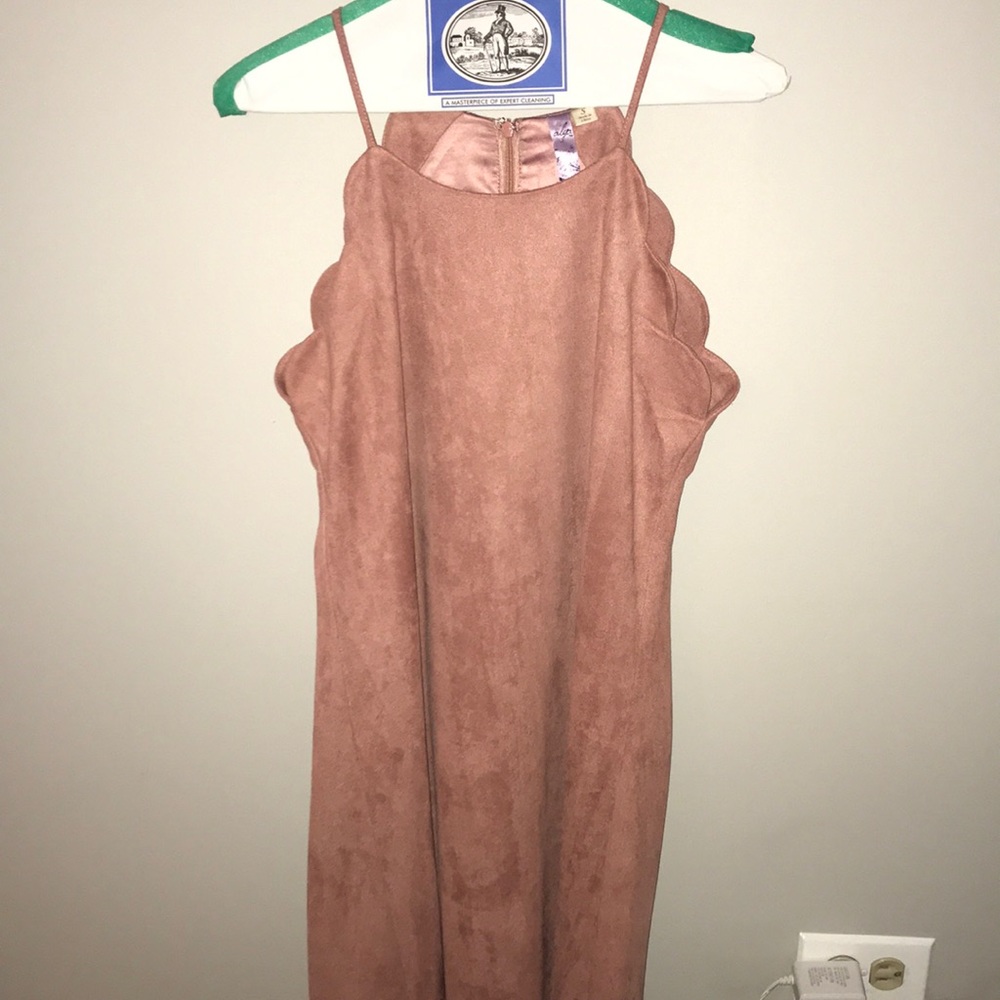 Francesca’s Pink Suede Dress